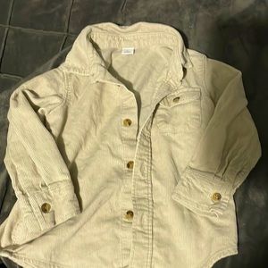 Old navy toddler corduroy button down shirt. 2T, cream color